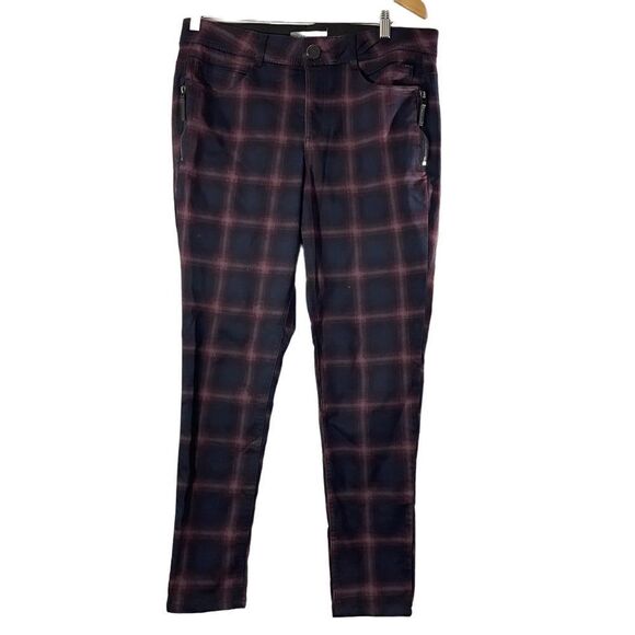Wit & Wisdom Ab Solution Tonal Plaid High Waist Ankle Skinny Pants Size 12P - Picture 1 of 9